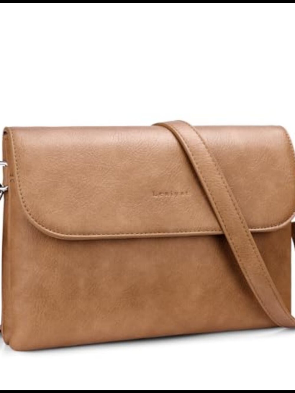 Vegan Leather Crossbody Bag RFID Blocking 2 Straps Women